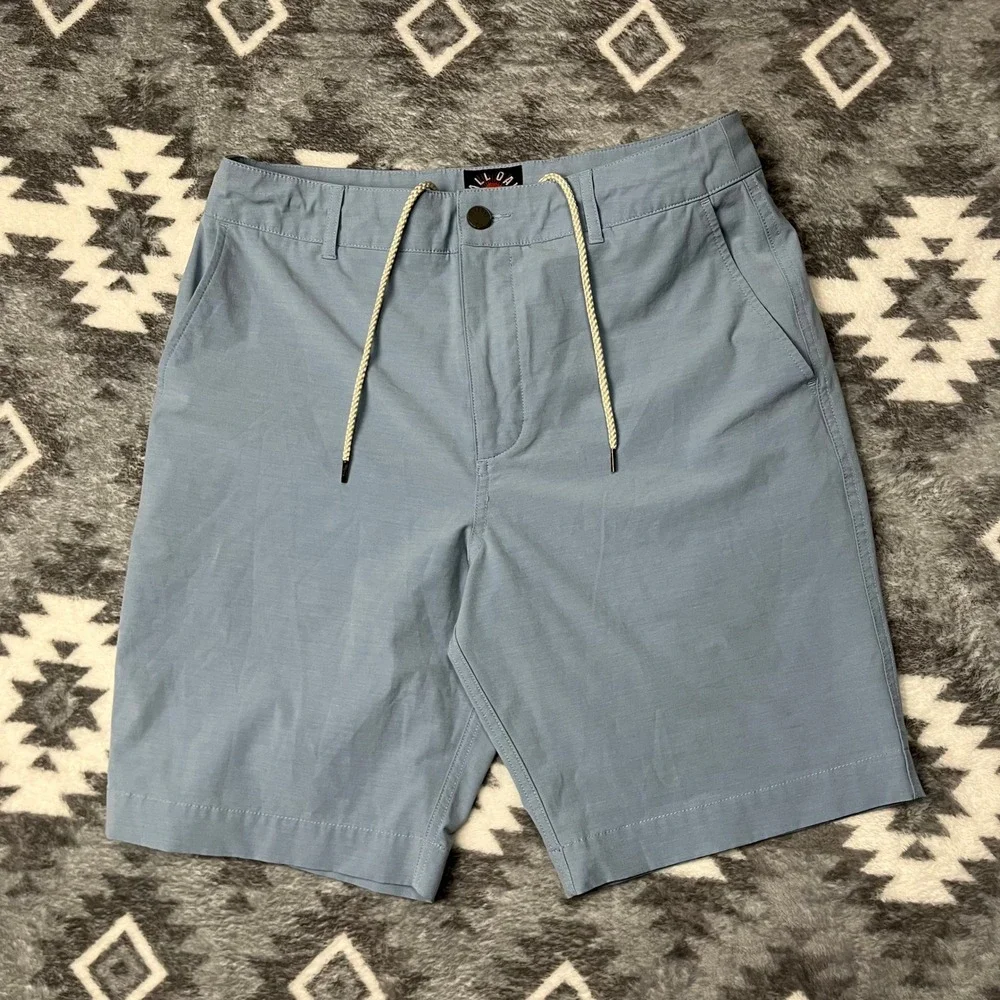 Faherty All Day Shorts Mens 30 Light Blue Hybrid Stretch MSC0012 Quick Dry